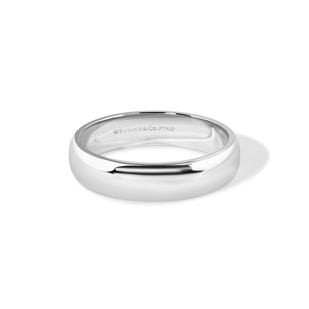 TIFFANY & Co. Für immer Platin 6mm Lucida Hochzeit Band Ring 12.5 im Zustand „Neu“ im Angebot in Los Angeles, CA