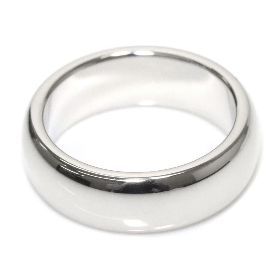 TIFFANY & Co. Forever Platinum 6mm Lucida Wedding Band Ring 6 In Excellent Condition For Sale In Los Angeles, CA