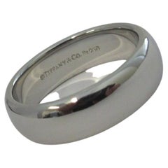 TIFFANY & Co. Forever Platinum 6mm Lucida Wedding Band Ring 7