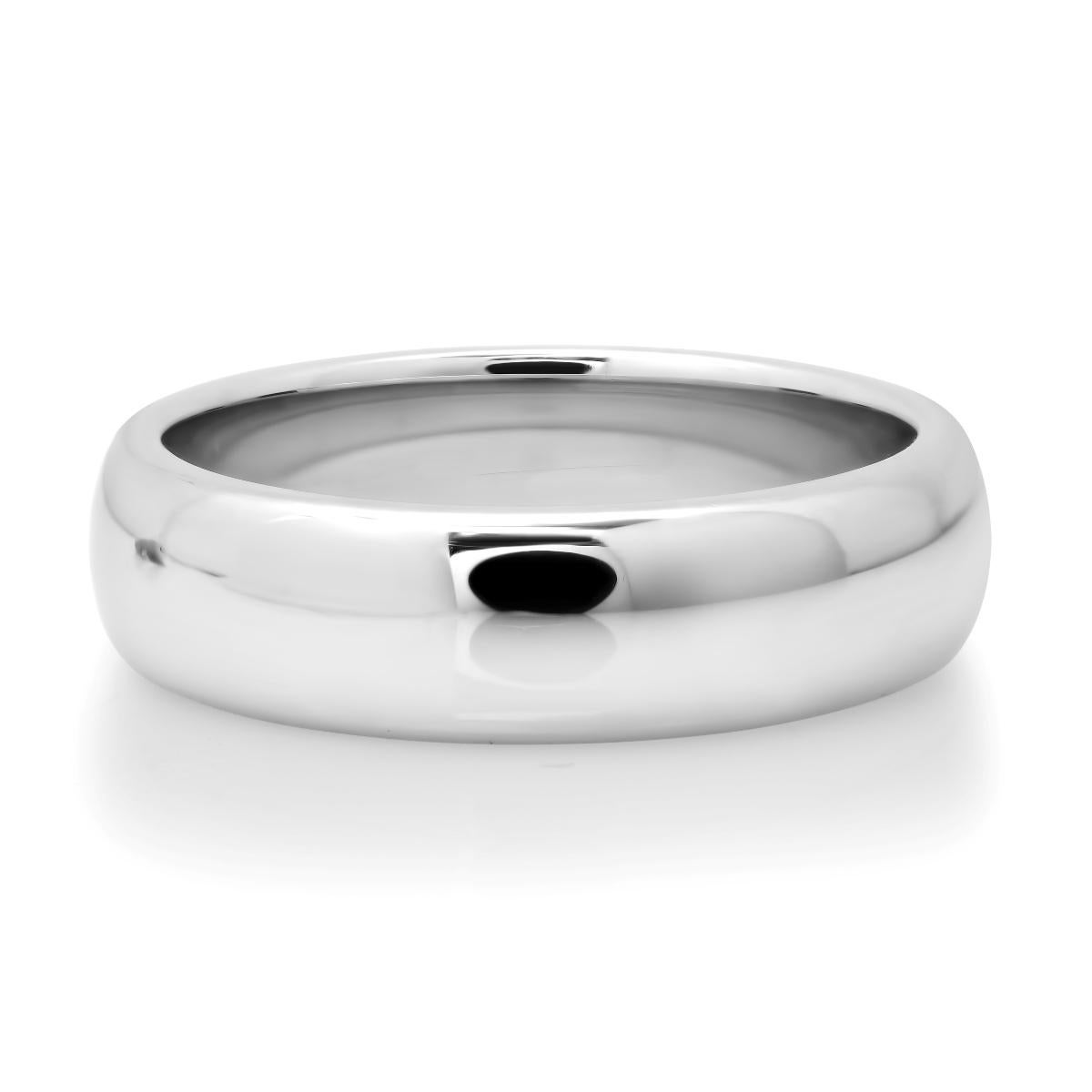 TIFFANY & Co. Forever Platinum 6mm Lucida Wedding Band Ring 9 New In New Condition In Los Angeles, CA