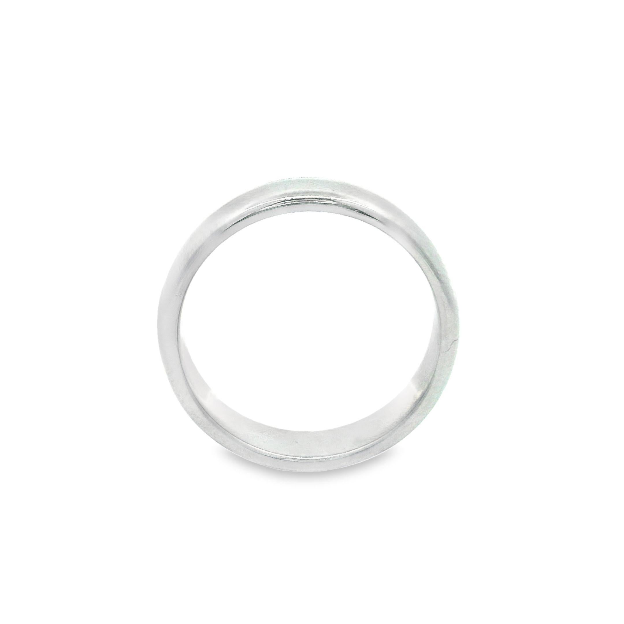 Modern Tiffany & Co. Forever Platinum 6mm Wedding Band Ring For Sale