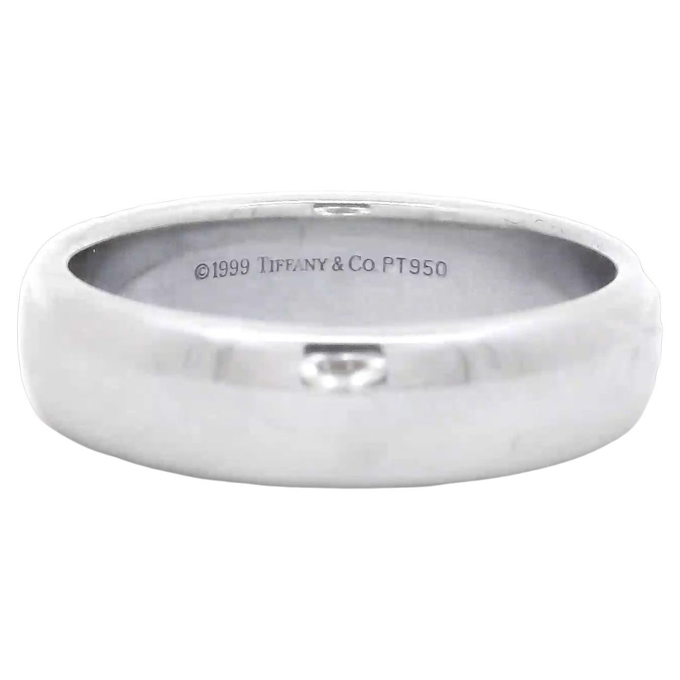 Tiffany & Co. Forever Platinum 6mm Wedding Band Ring For Sale