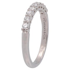Tiffany & Co. Forever Platinum 9-Stone Half Circle Round Diamond Band Ring