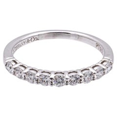Tiffany & Co. Forever Platinum 9-Stone Round Diamond .27 Carat Band Ring