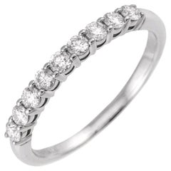 TIFFANY & Co. Forever Platinum Half Circle Diamond Embrace 2.2mm Band Ring 5.5
