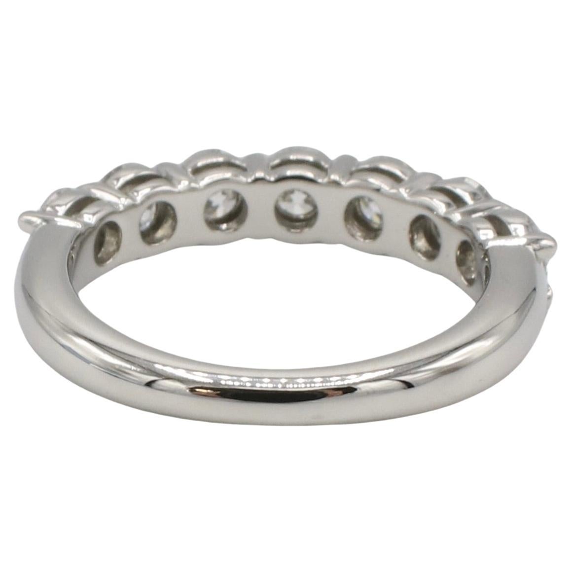 Tiffany & Co. Forever Platinum Half-Circle Natural Diamond 0.91 Carat Band Ring In Excellent Condition In  Baltimore, MD