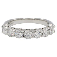 Tiffany & Co. Forever Platinum Half-Circle Natural Diamond 0.91 Carat Band Ring 