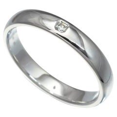 TIFFANY & Co. Anello Forever Platinum Lucida Diamond 4mm Wedding Band 10.5