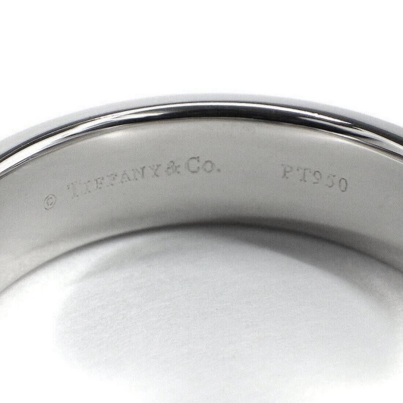 TIFFANY & Co. Forever Platinum Lucida Diamond 4mm Wedding Band Ring 4.25 Pour femmes en vente