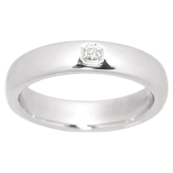 TIFFANY & Co. Forever Platinum Lucida Diamond 4mm Wedding Band Ring 4.25 For Sale