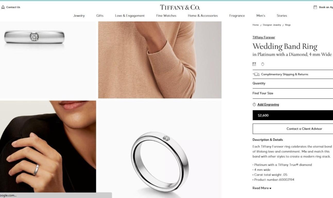 TIFFANY & Co. Forever Platinum Lucida Diamond 4mm Wedding Band Ring 5 For Sale 3