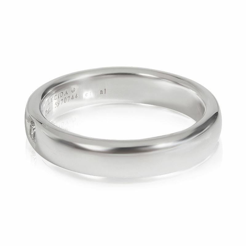 Women's TIFFANY & Co. Forever Platinum Lucida Diamond 4mm Wedding Band Ring 5.5 For Sale