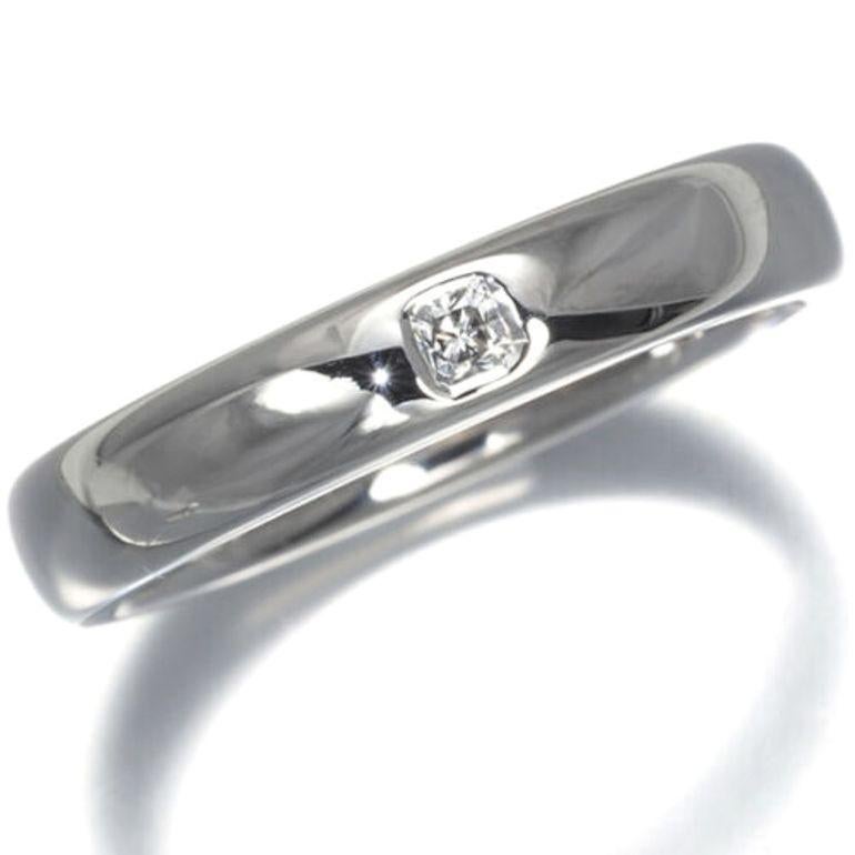 TIFFANY & Co. Forever Alianza de Platino Lucida Diamante 4mm 7 Corte cuadrado en venta