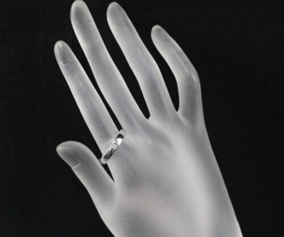 TIFFANY & Co. Forever Alianza de Platino Lucida Diamante 4mm 7 en Nuevo estado para la venta en Los Angeles, CA