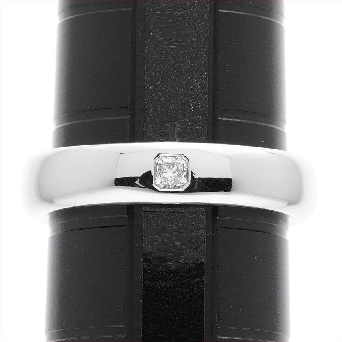 Quadrato TIFFANY & Co. Anello nuziale Forever Platinum Lucida Diamond 4mm 8 in vendita