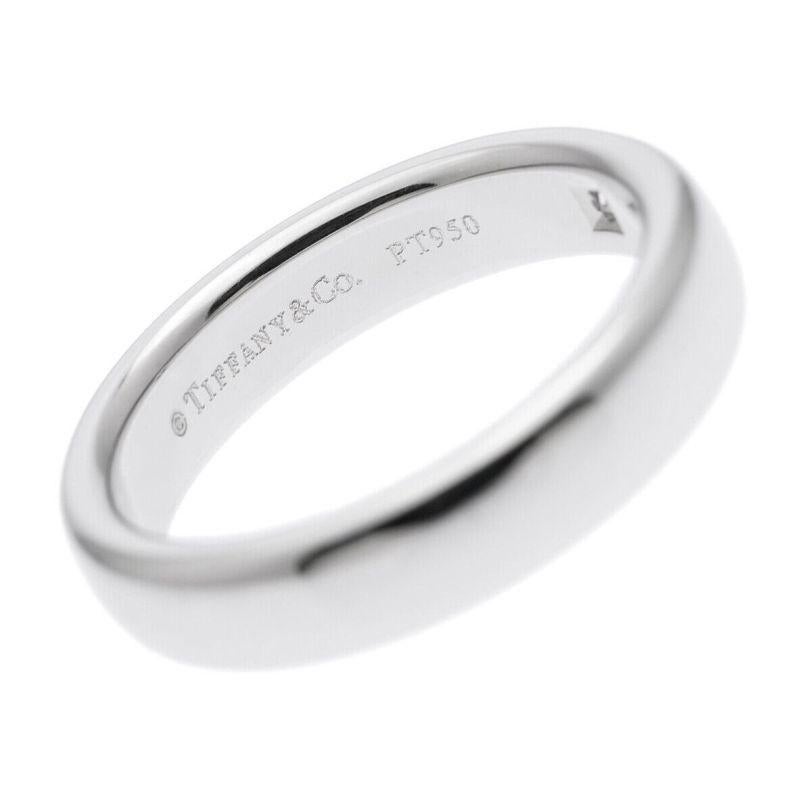 TIFFANY & Co. Anello nuziale Forever Platinum Lucida Diamond 4mm 8 In condizioni ottime in vendita a Los Angeles, CA