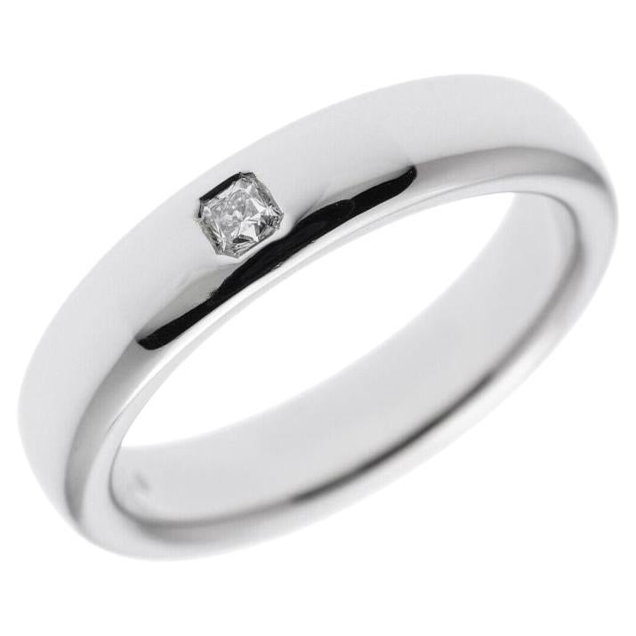 Tiffany and Co. Lucida Diamond Wedding Band Ring in Platinum For Sale