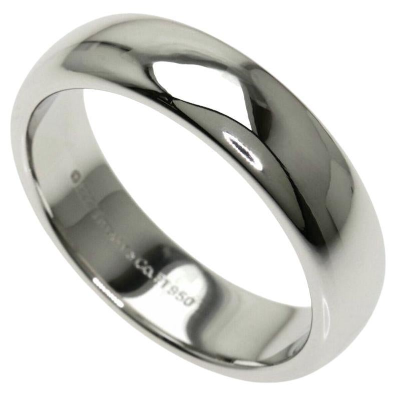 TIFFANY & Co. Forever Platinum 6mm Lucida Wedding Band Ring 10 For Sale
