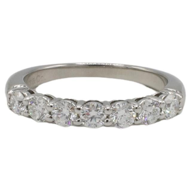 Tiffany & Co. Forever Platinum Natural Diamond Half Round Wedding Band Ring 3mm