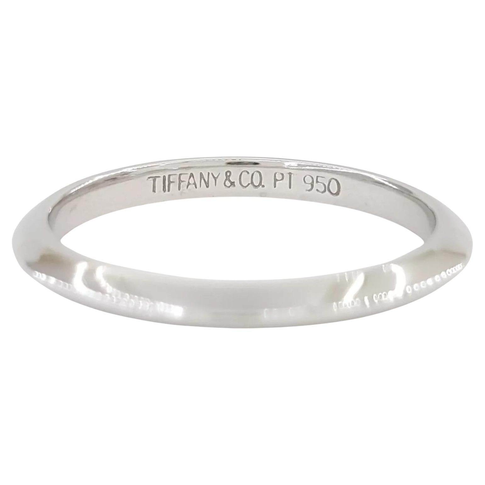 Tiffany & Co. Forever Platinum Wedding Band 2 mm size 4.5