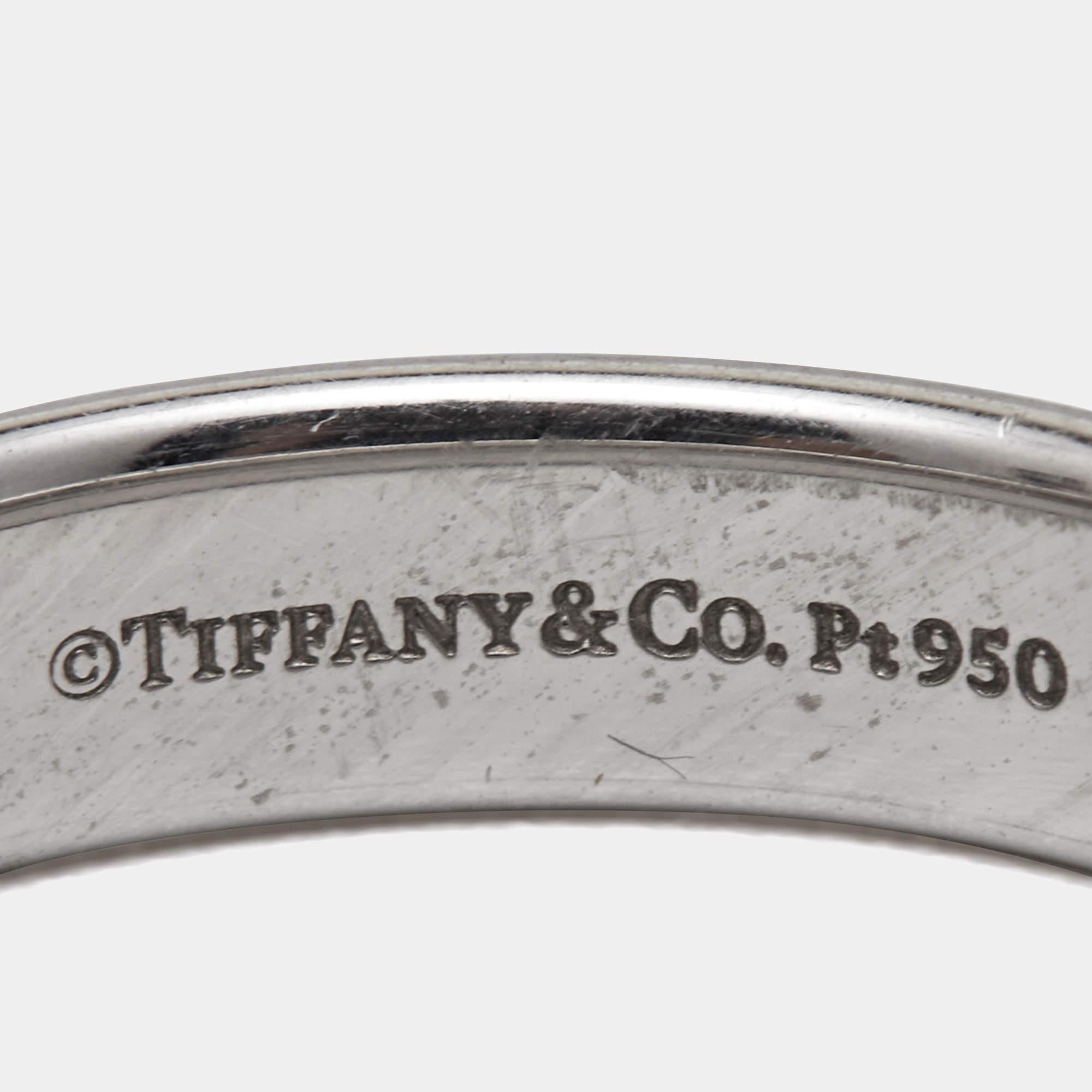 Tiffany & Co. Forever Platinum Wedding Band Ring Size 6 2