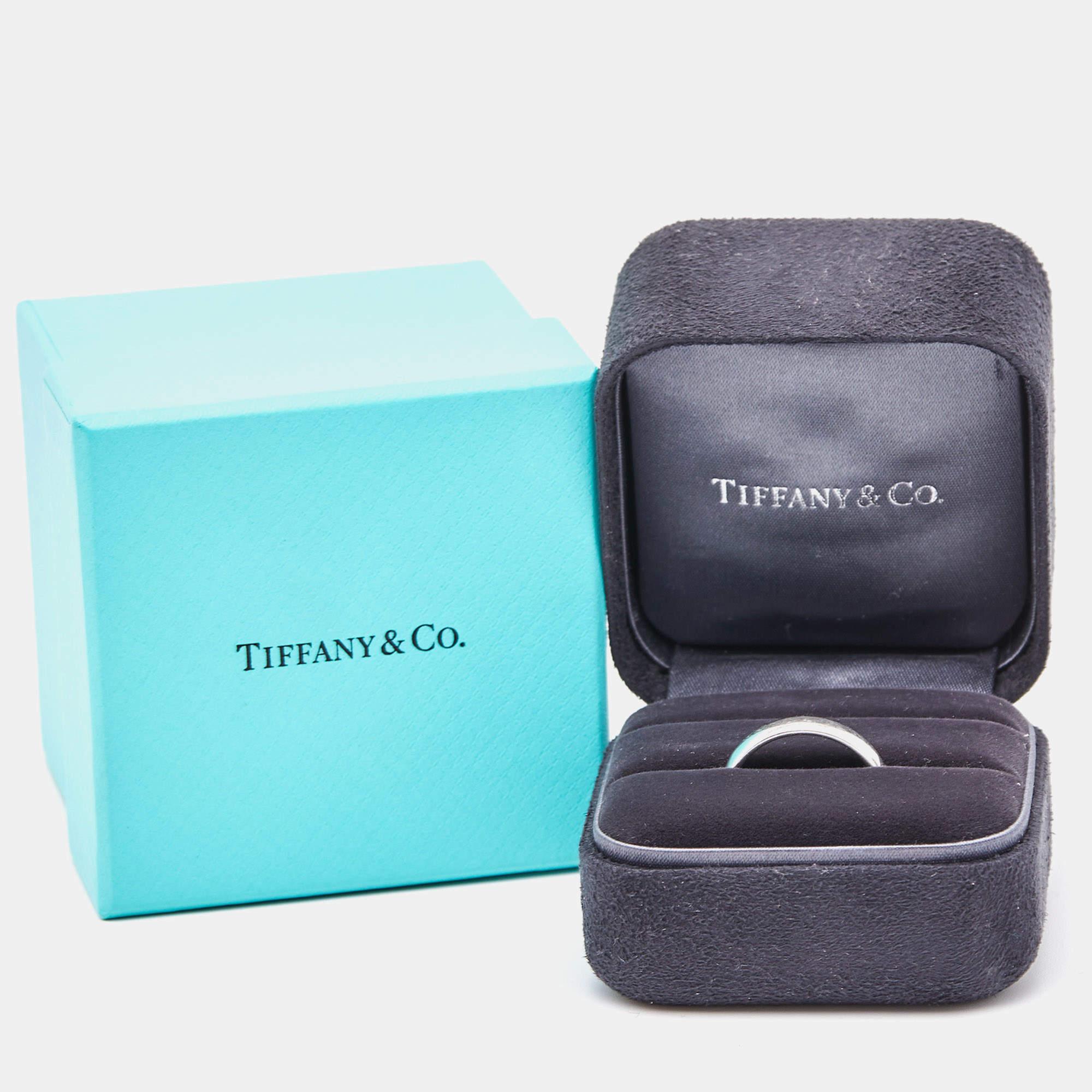 Tiffany & Co. Forever Platinum Wedding Band Ring Size 6 3