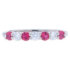 Tiffany & Co. Forever Rubin & Diamant Ehering - Platin 950 Rd .64ctw Ring