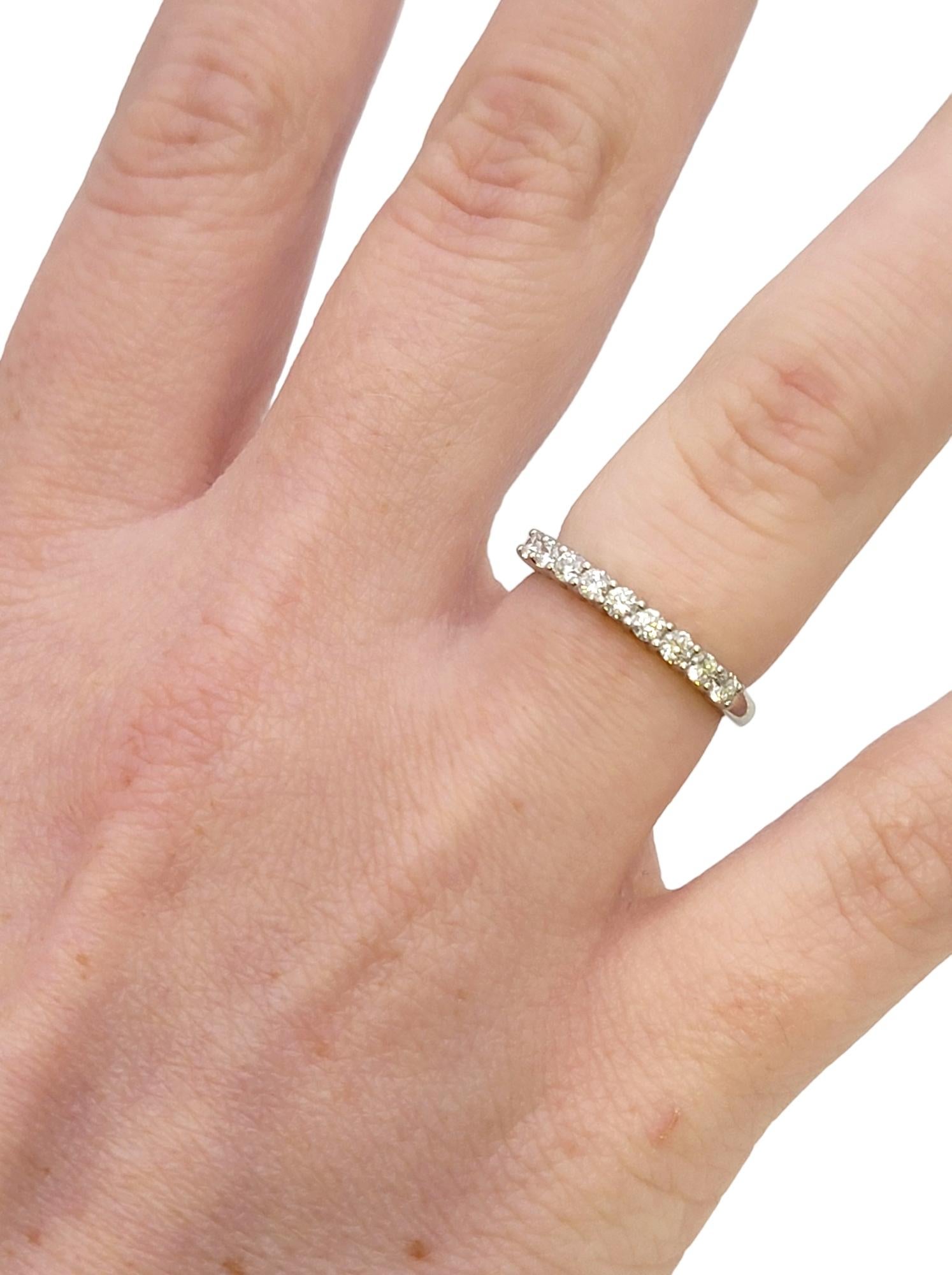 Tiffany & Co. Forever Semi Eternity Diamond Wedding Band Ring Platinum 4.5 For Sale 1