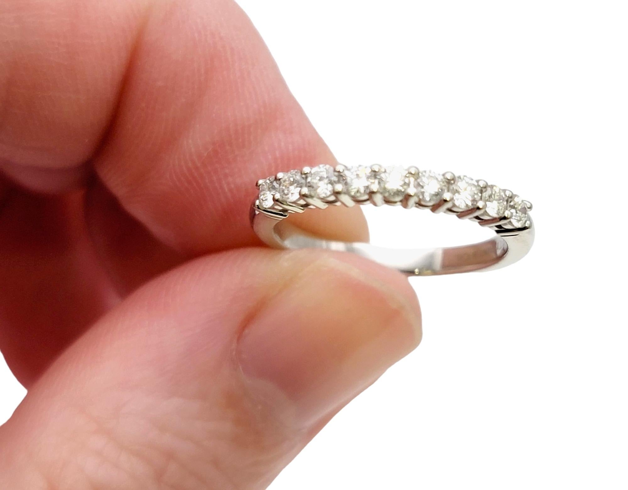 Tiffany & Co. Forever Semi Eternity Diamond Wedding Band Ring Platinum 4.5 For Sale 4
