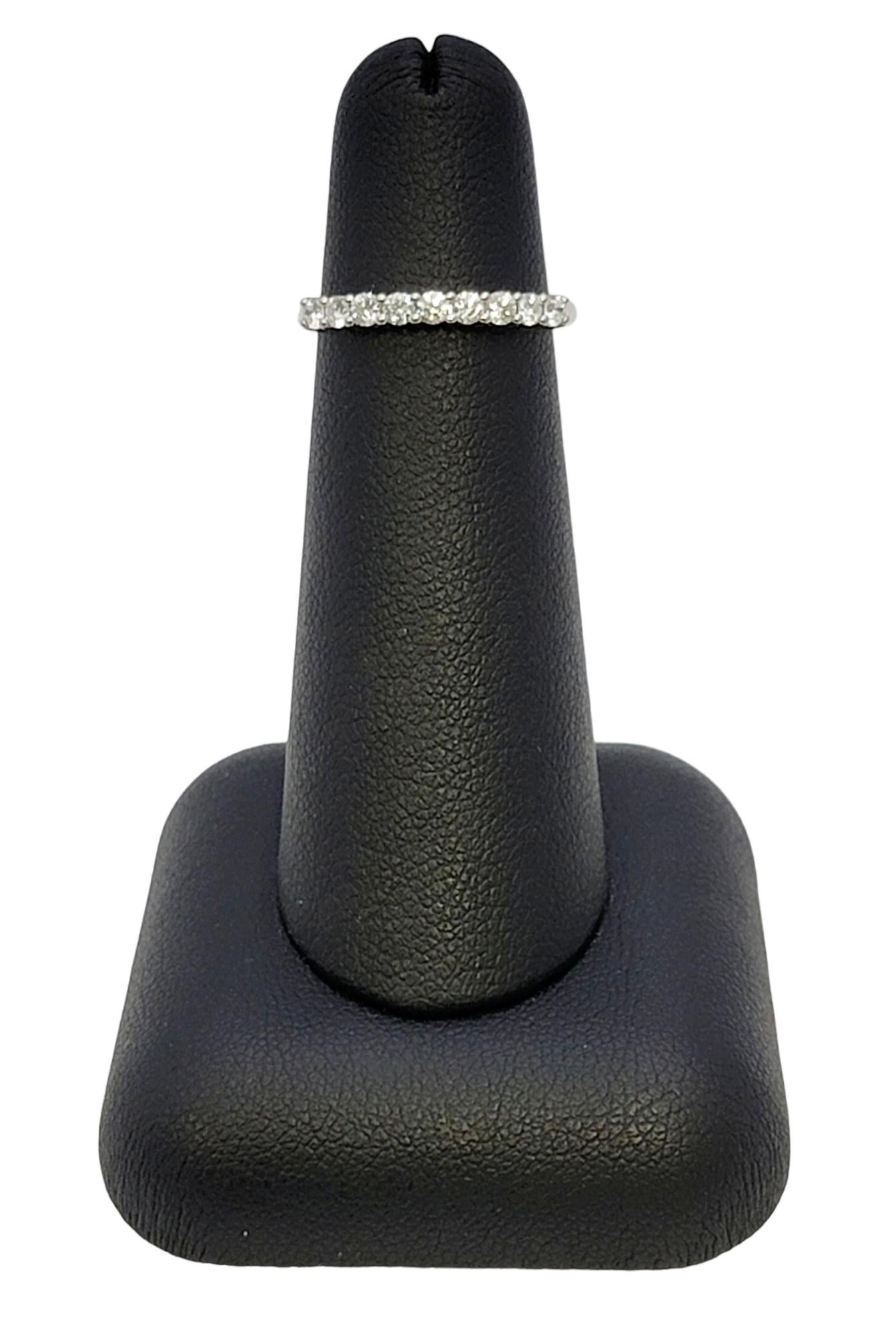 Tiffany & Co. Forever Semi Eternity Diamond Wedding Band Ring Platinum 4.5 For Sale 5