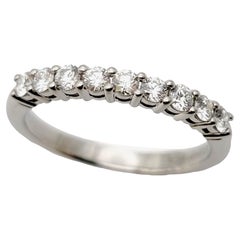 Tiffany & Co. Forever Semi Eternity Diamond Wedding Band Ring Platinum 4.5
