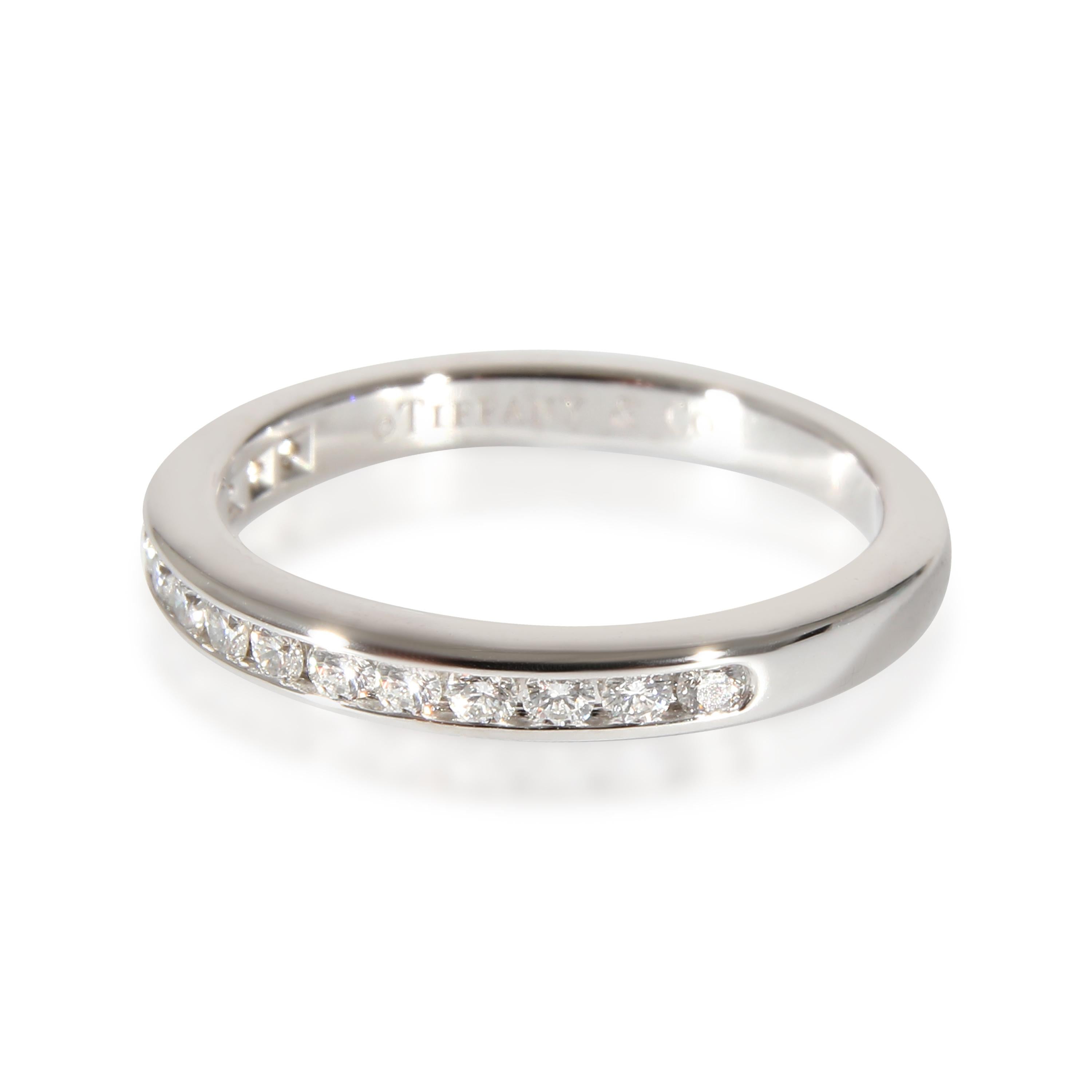 De las mujeres Tiffany & Co. Alianza de boda para siempre en platino 0,24 quilate de oro