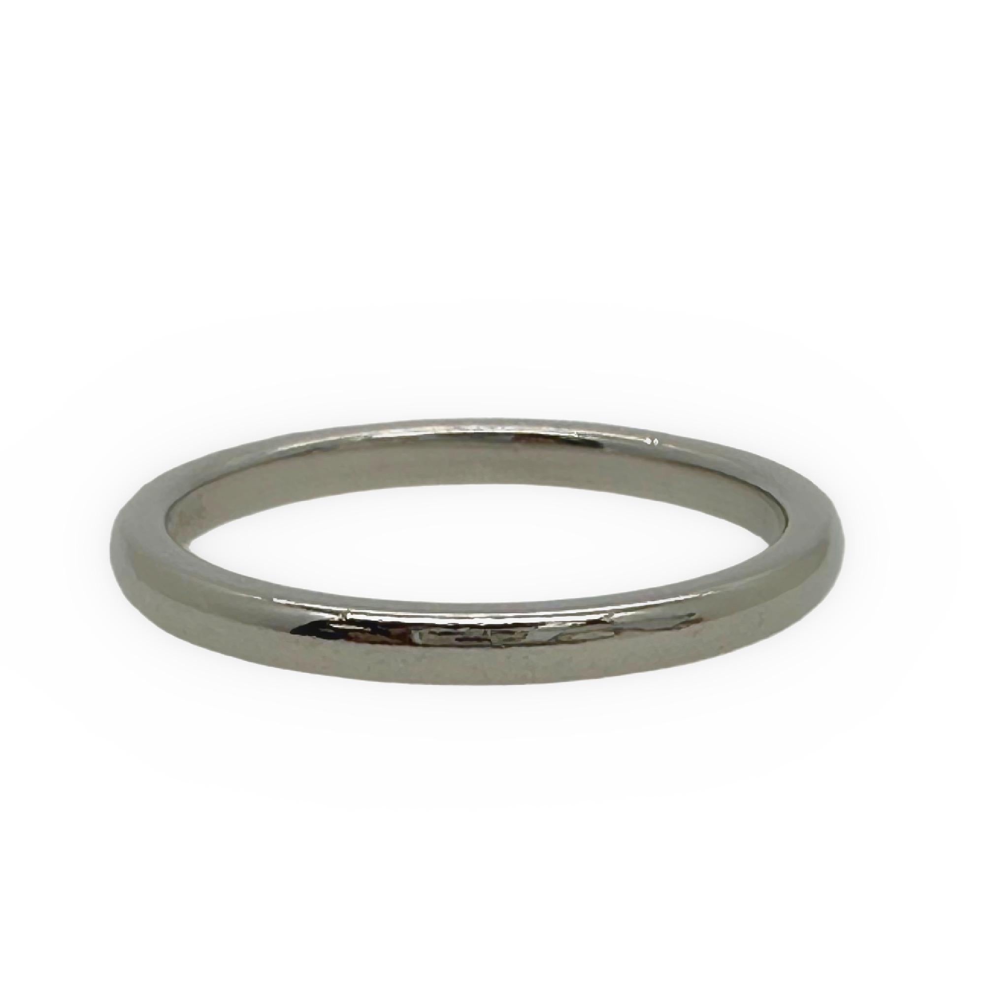 Tiffany & Co. Forever Wedding Band Ring 2 mm Platinum For Sale 1