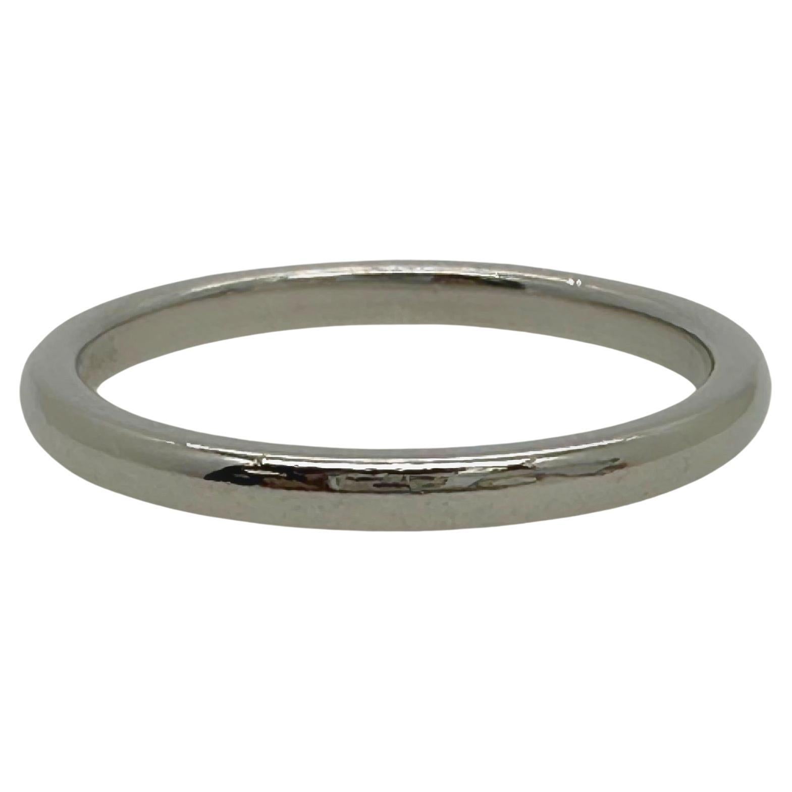 Tiffany & Co. Forever Wedding Band Ring 2 mm Platinum For Sale