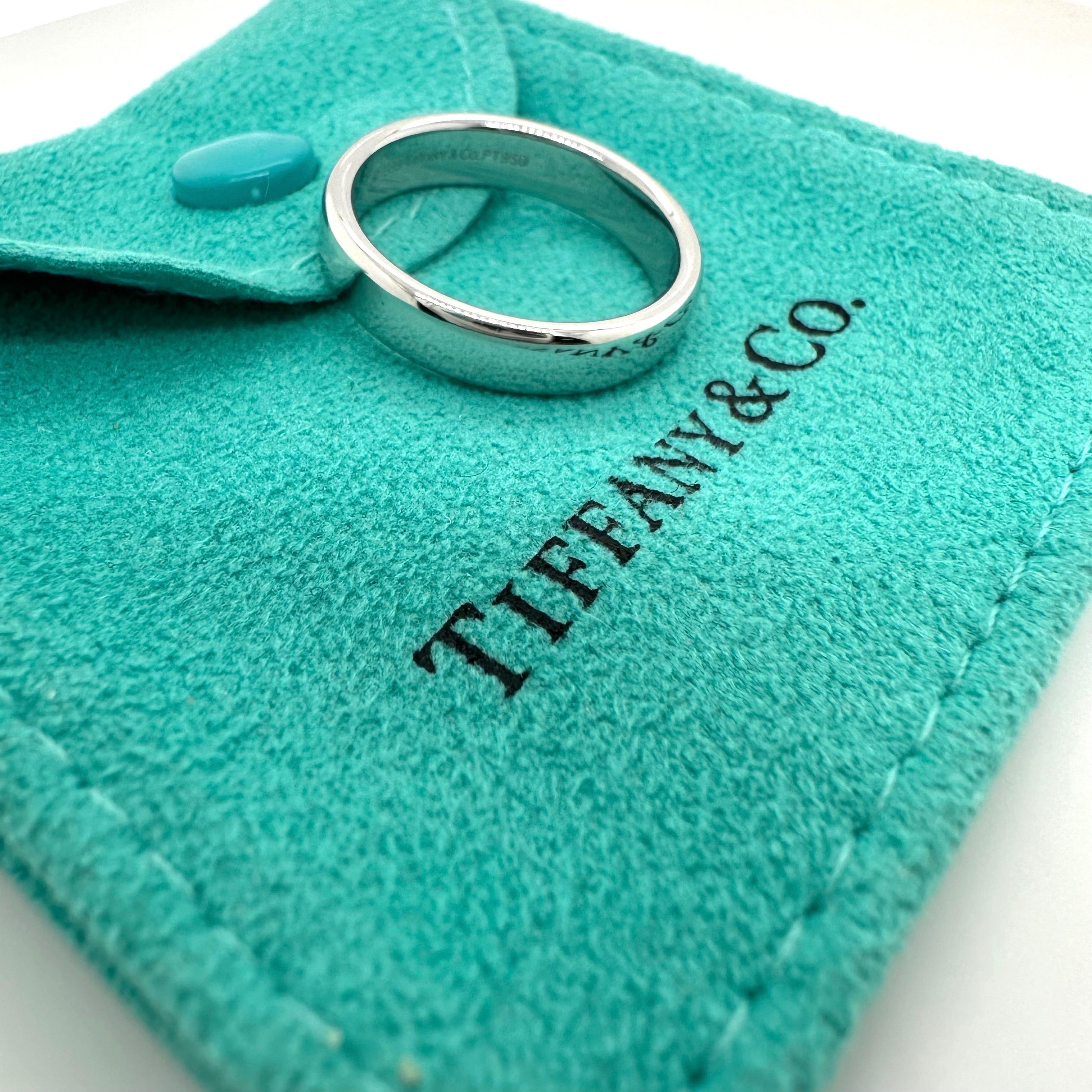 Tiffany & Co. Forever Wedding Band Ring 4.5 mm Platinum For Sale 3