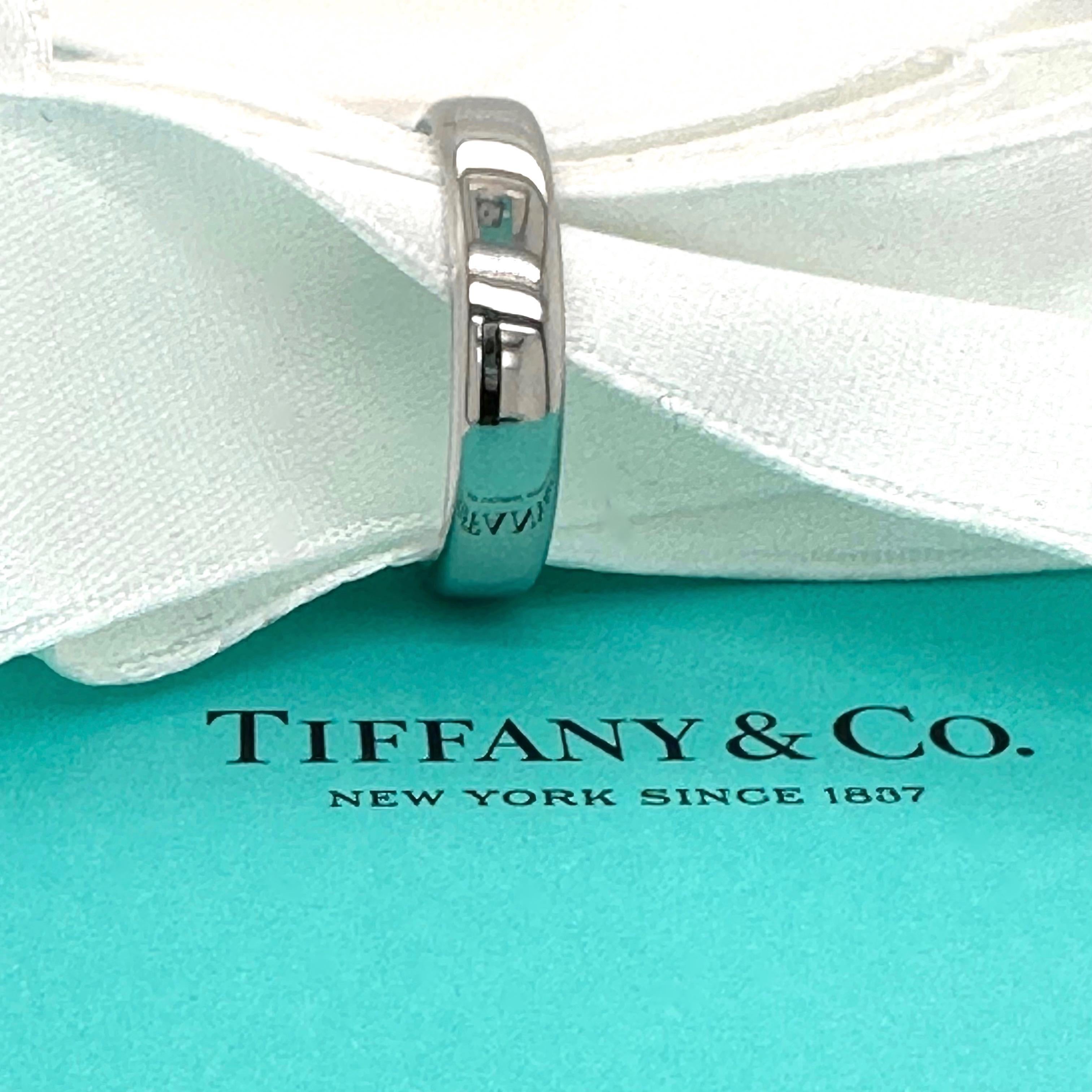 Tiffany & Co. Forever Wedding Band Ring 4.5 mm Platinum For Sale 4