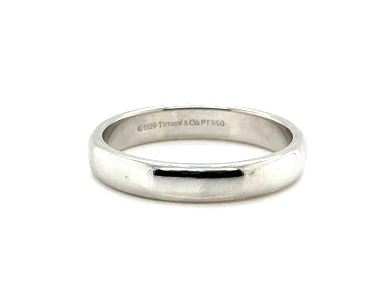 Tiffany and Co Forever Wedding Band Ring Mens Platinum MSRP
