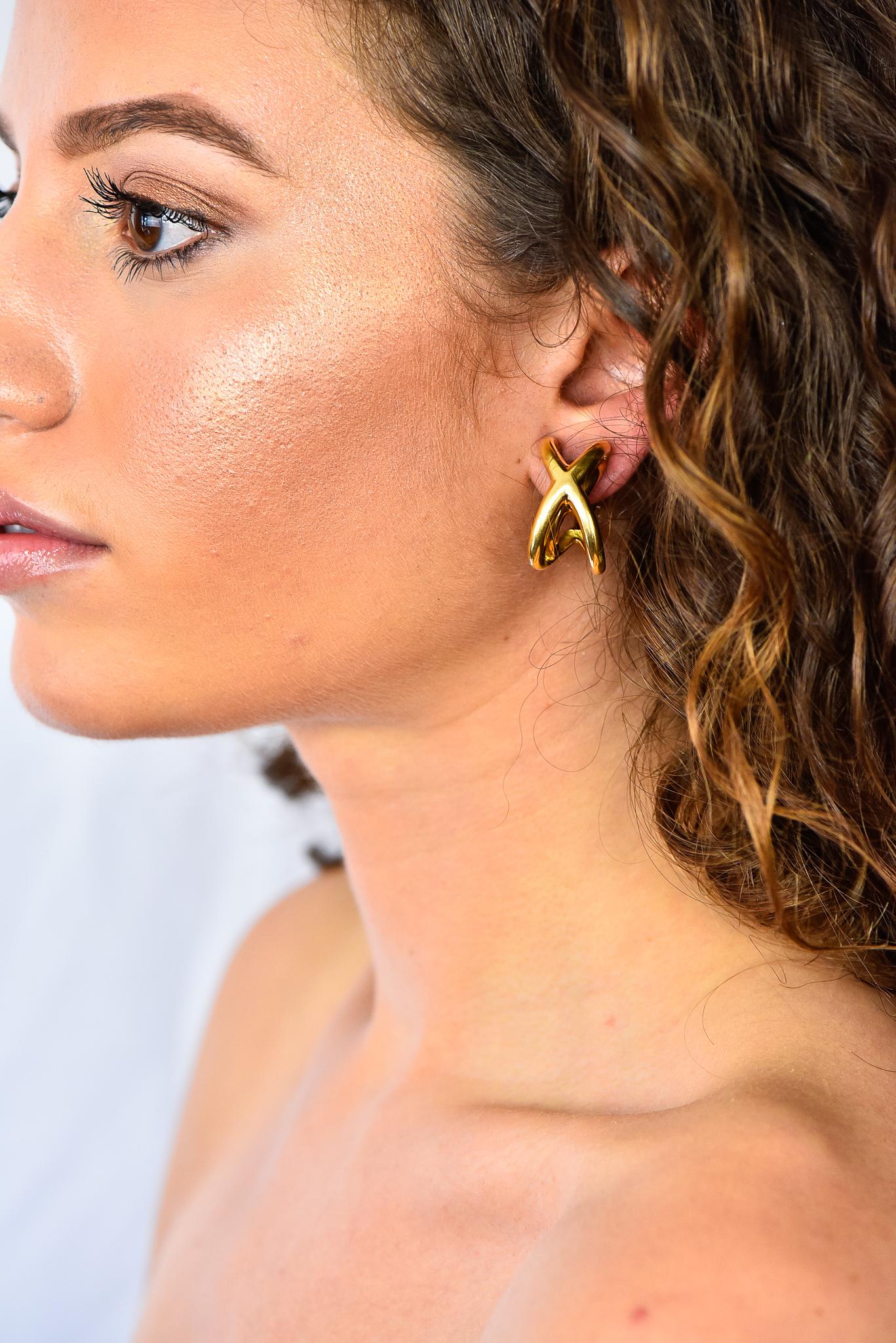 Tiffany & Co. Forever X 18 Karat Gold Ear-Clip Earrings 4
