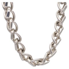 Tiffany & Co. Forge Graduated Large Link Sterling Silver Necklace — 22"