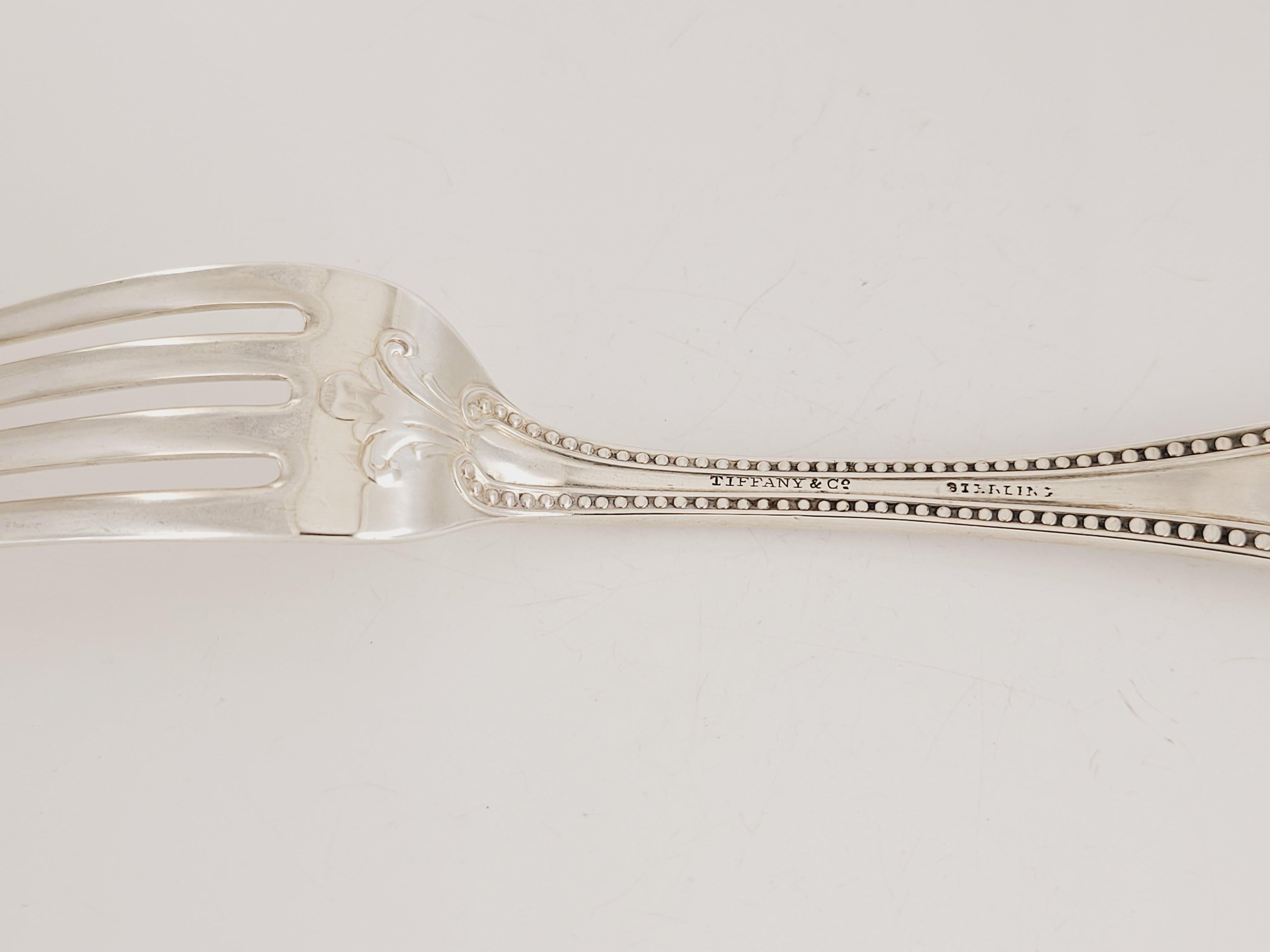 Tiffany& co Fork in Sterling Silver 925 For Sale 1