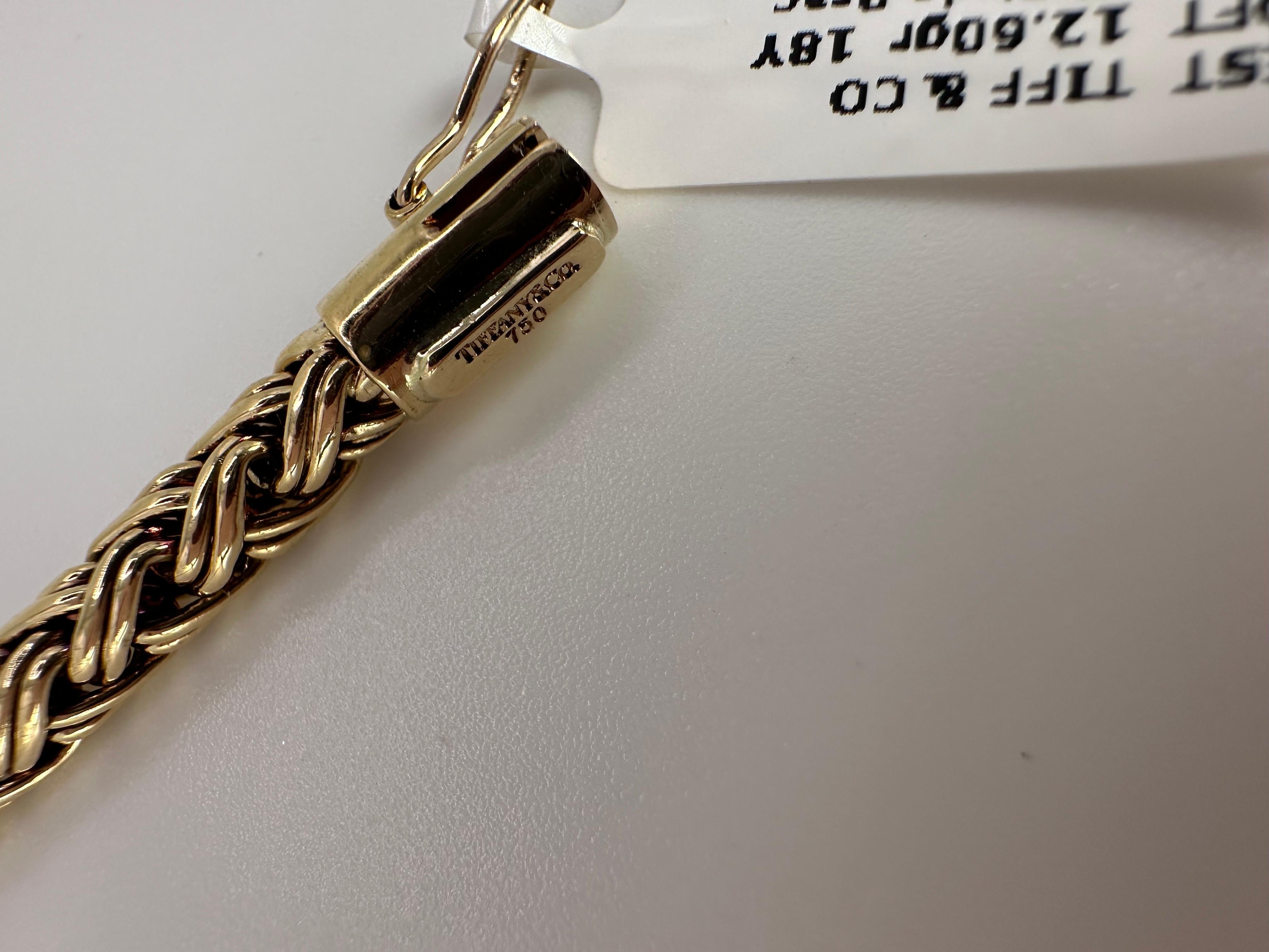 Tiffany & Co. Armband im Foxtail-Stil 18KT Gold 7