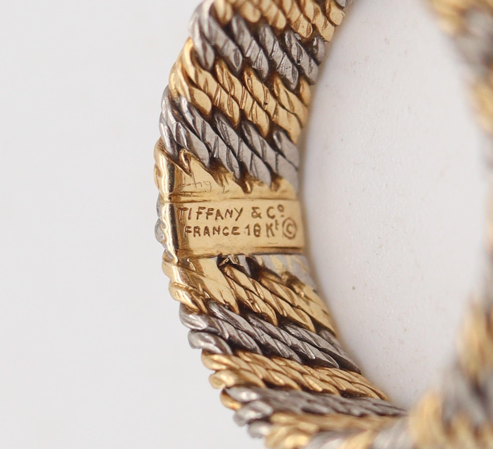 TIFFANY & CO. France 1960 By Georges L'Enfant Woven Wires Band In 18Kt Gold In Excellent Condition For Sale In Miami, FL