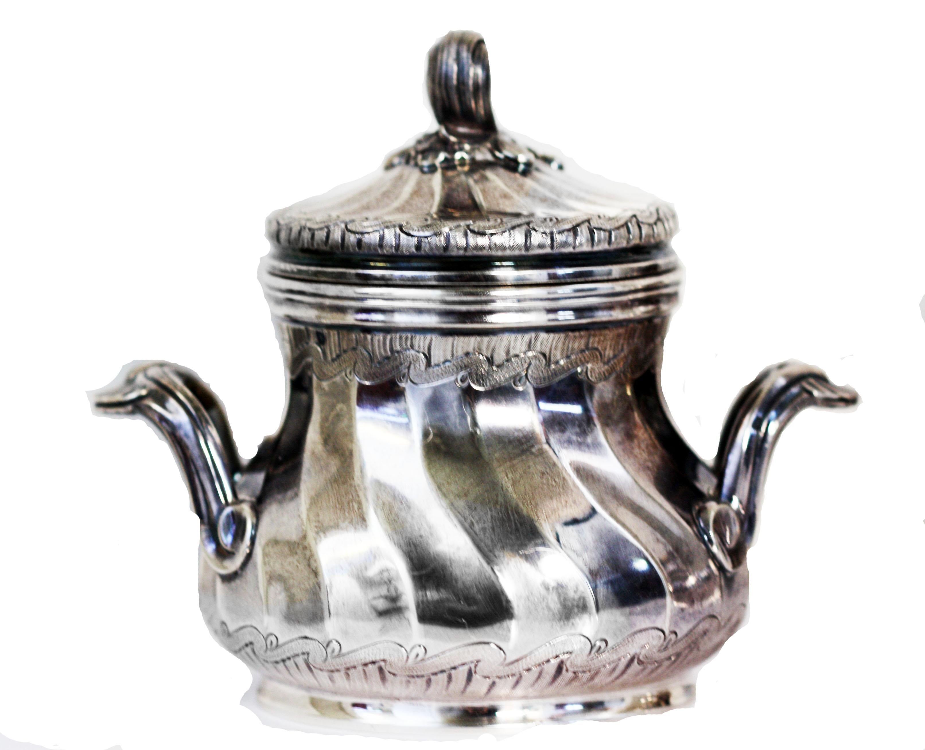 Französisches Tee- und Kaffeeservice von Tiffany & Co., Frankreich, um 1890 (Sterlingsilber) im Angebot