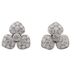 Tiffany & Co. Frankreich Diamant Platin Pt950 Kleeblatt-Ohrstecker, Frankreich