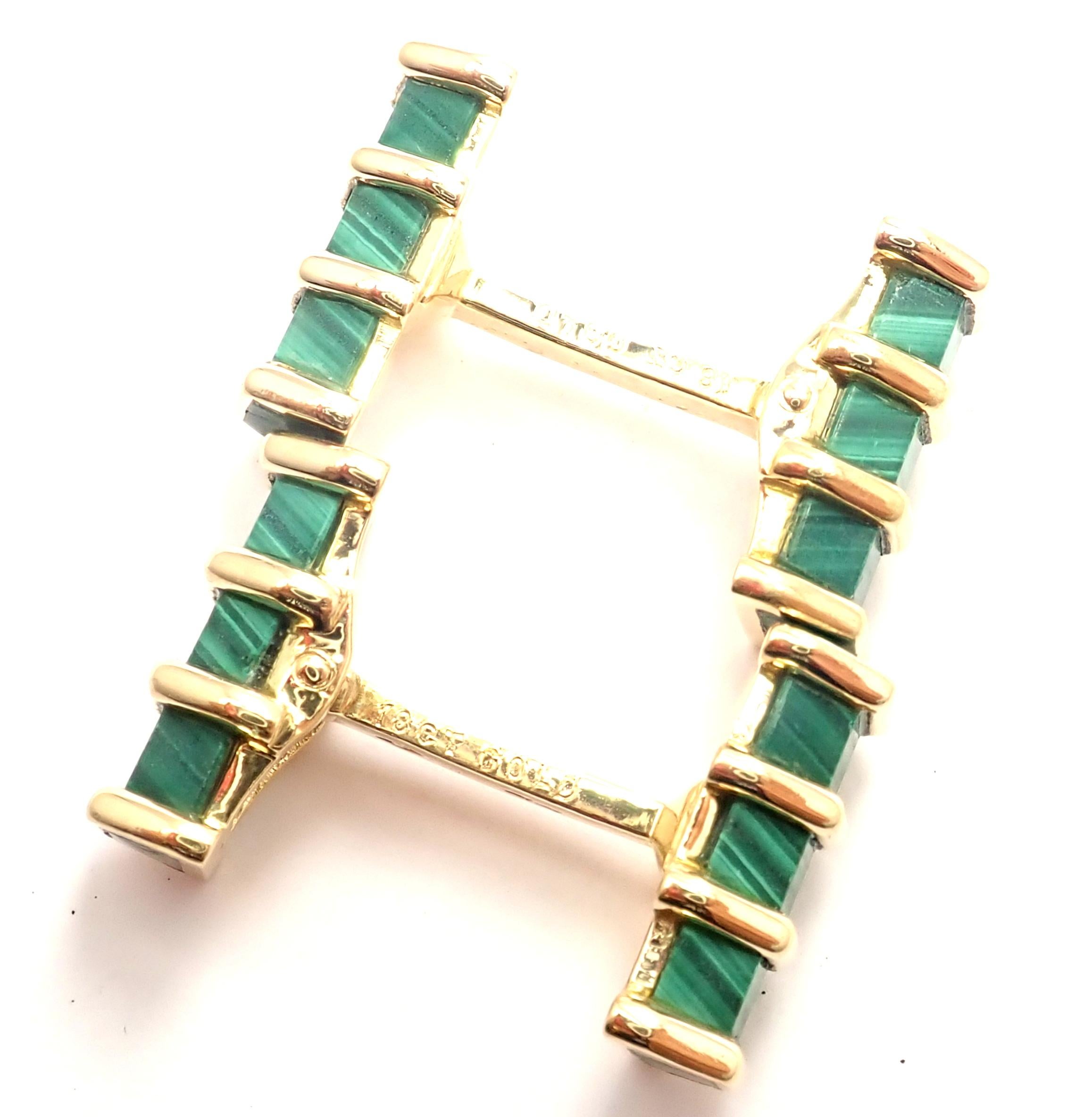 18k Yellow Gold Malachite Cufflinks From Tiffany & Co France.
With malachite stones.
Details: 
Dimensions: 16mm x16mm x 25mm
Weight: 12.9 grams
Stamped Hallmarks: Tiffany & Co. France 18ct Gold French Hallmarks
*Free Shipping within the United