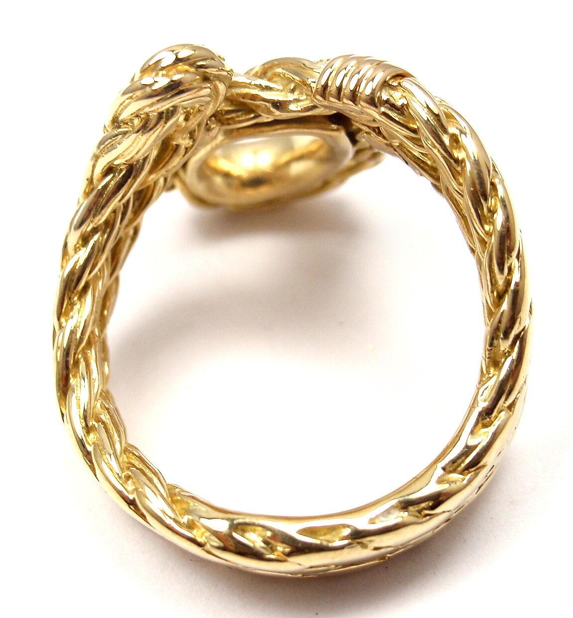 Tiffany & Co. France Yellow Gold Band Ring In Excellent Condition For Sale In Holland, PA