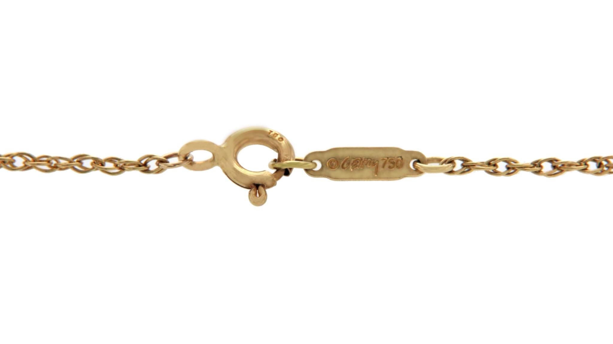 Tiffany & Co. Frank Gehry 18 Karat Gold Jade Fish Necklace For Sale 3