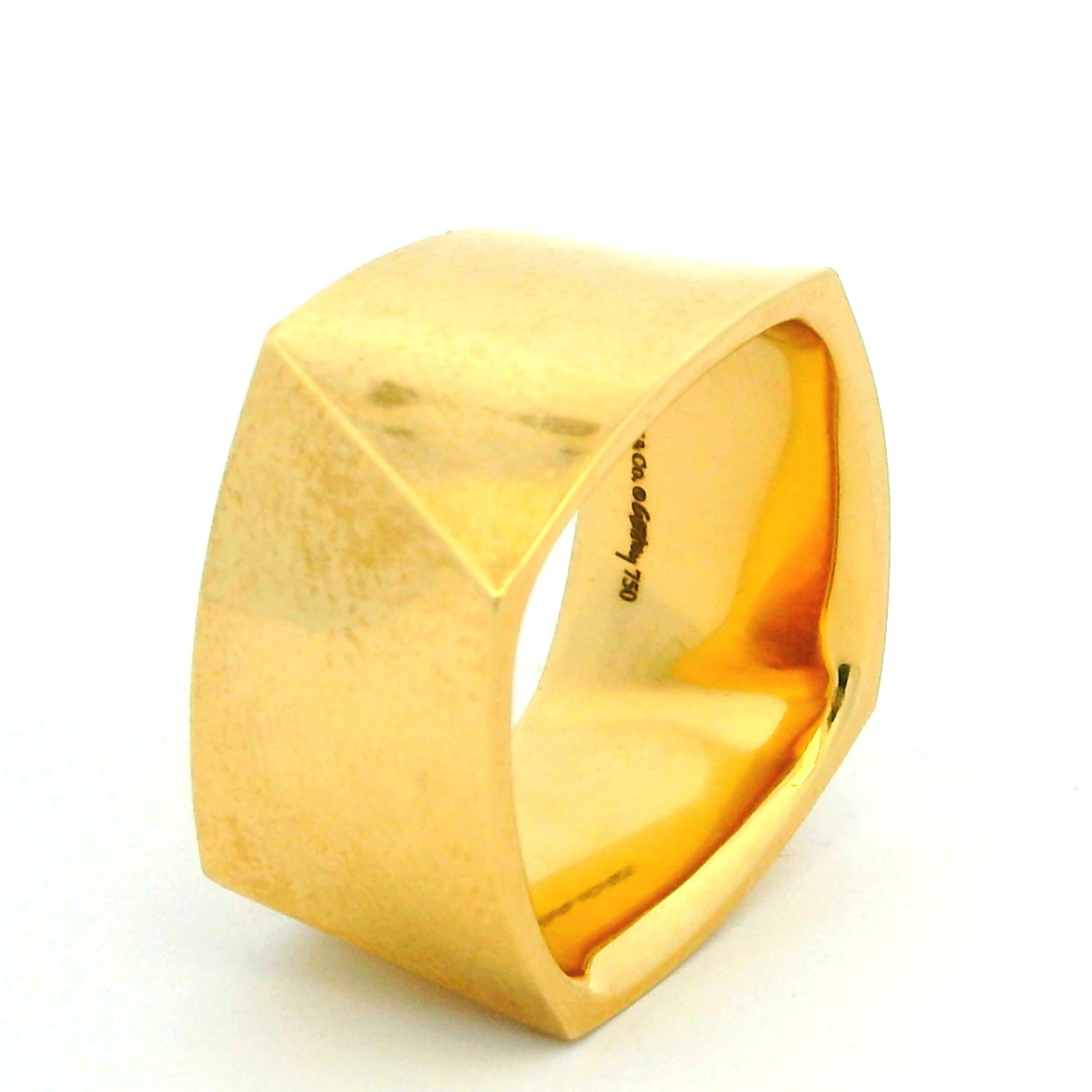 Tiffany & Co. Bague compensée sculpturale en or 18 carats de Frank Gehry, taille 8,5 Excellent état - En vente à Miami, FL