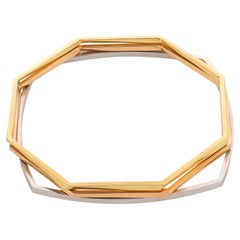 Tiffany & Co. Frank Gehry 18k tricolor gold geometric bangles