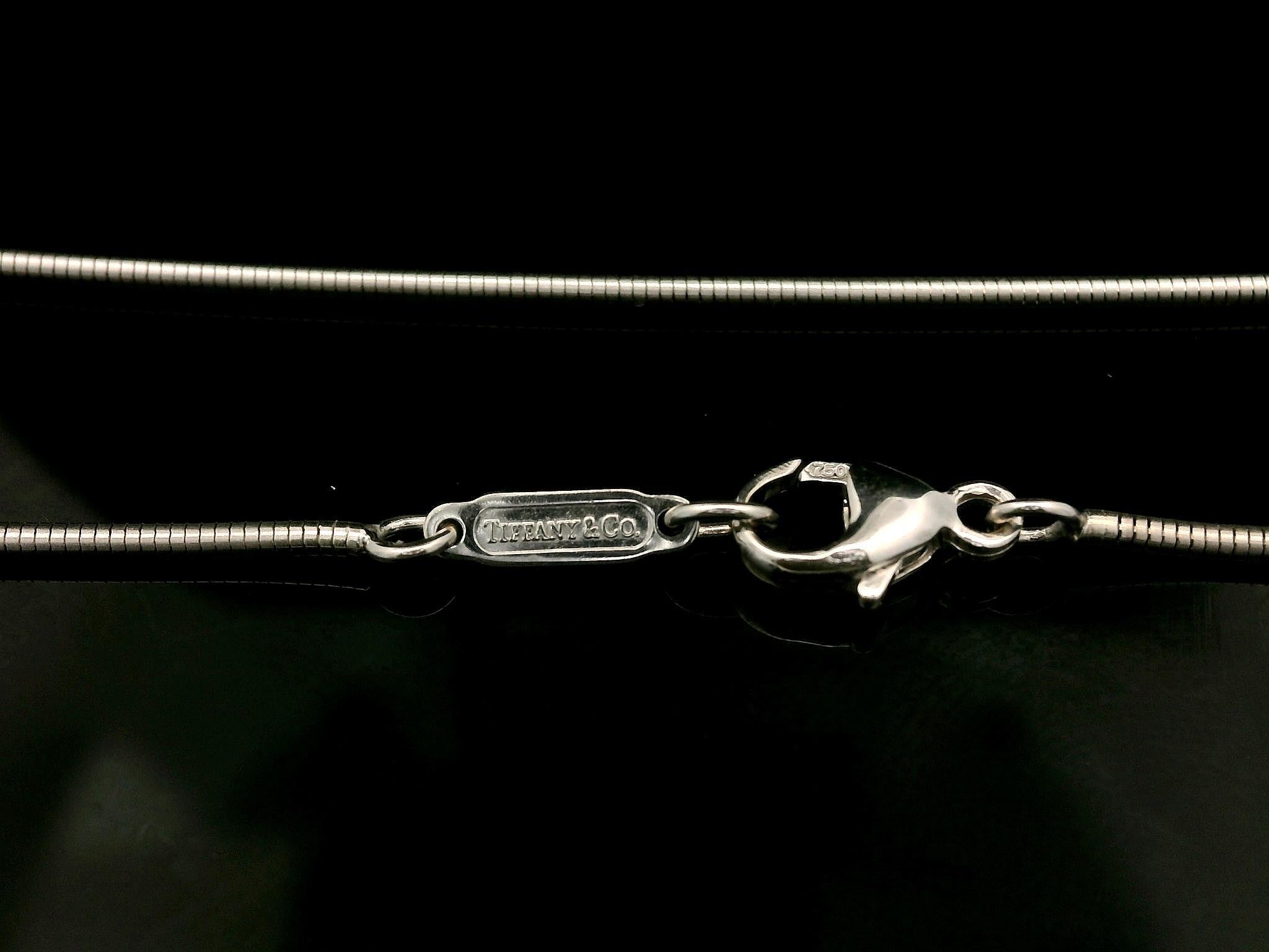 Brilliant Cut Tiffany & Co. Frank Gehry 18k White Gold Diamond Equus Squiggle Pendant Necklace For Sale